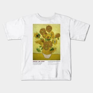 Van Gogh Exhibition Poster - 1973, Switzerland - Sunflowers Kids T-Shirt